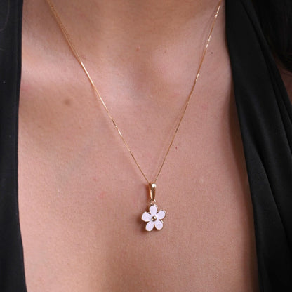 Golden Daisy Pendant in 18kt gold; certified BIS minimalist jewelry, gift for her under 15,000!
