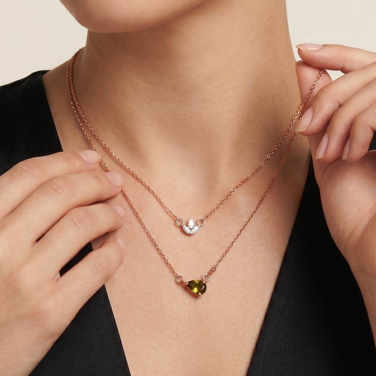Green Layered Necklace