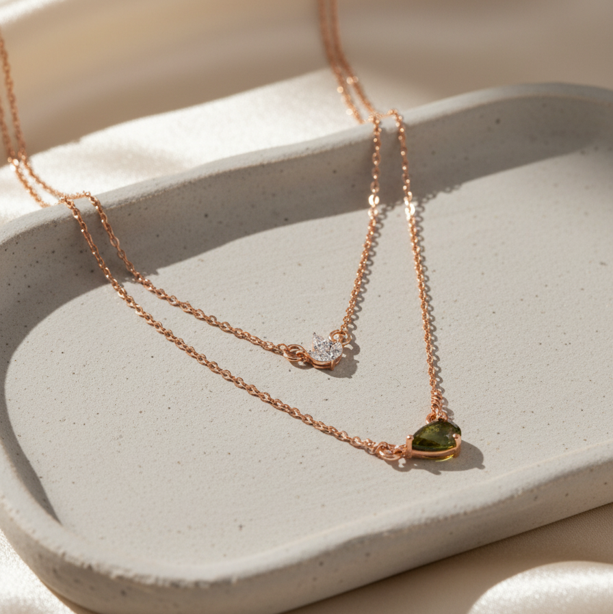 Green Layered Necklace