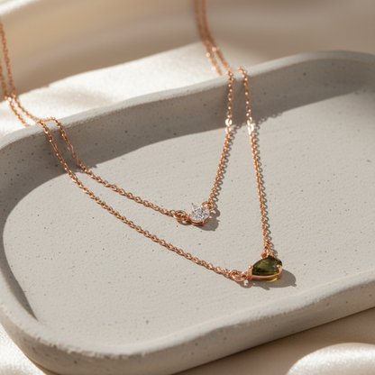 Green Layered Necklace