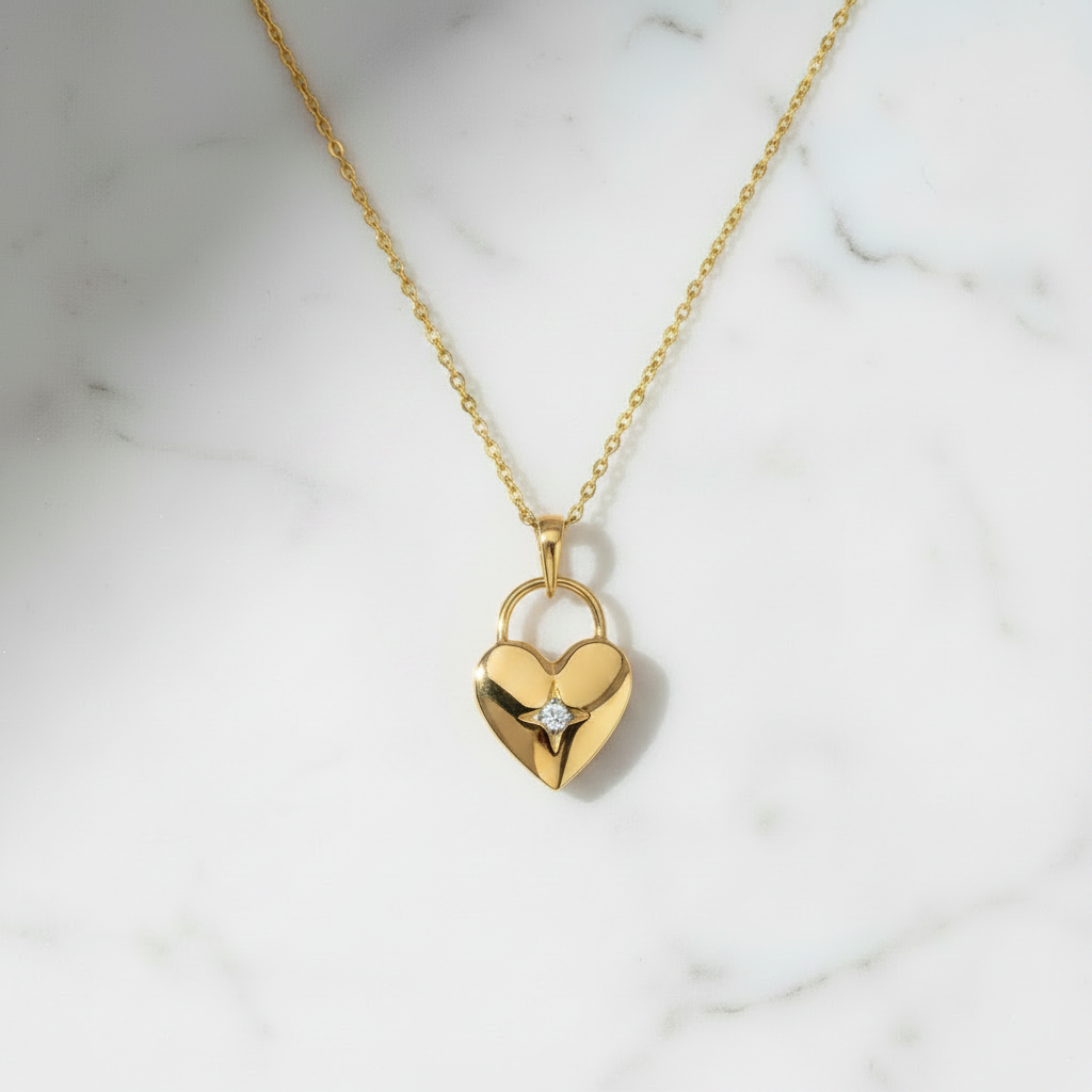 Heartlock Diamond Pendant