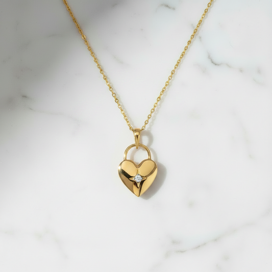 Heartlock Diamond Pendant