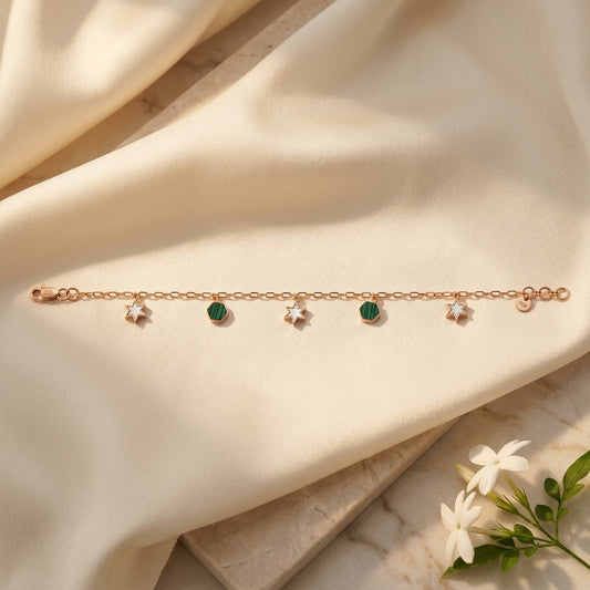 Hexagon Charm Bracelet