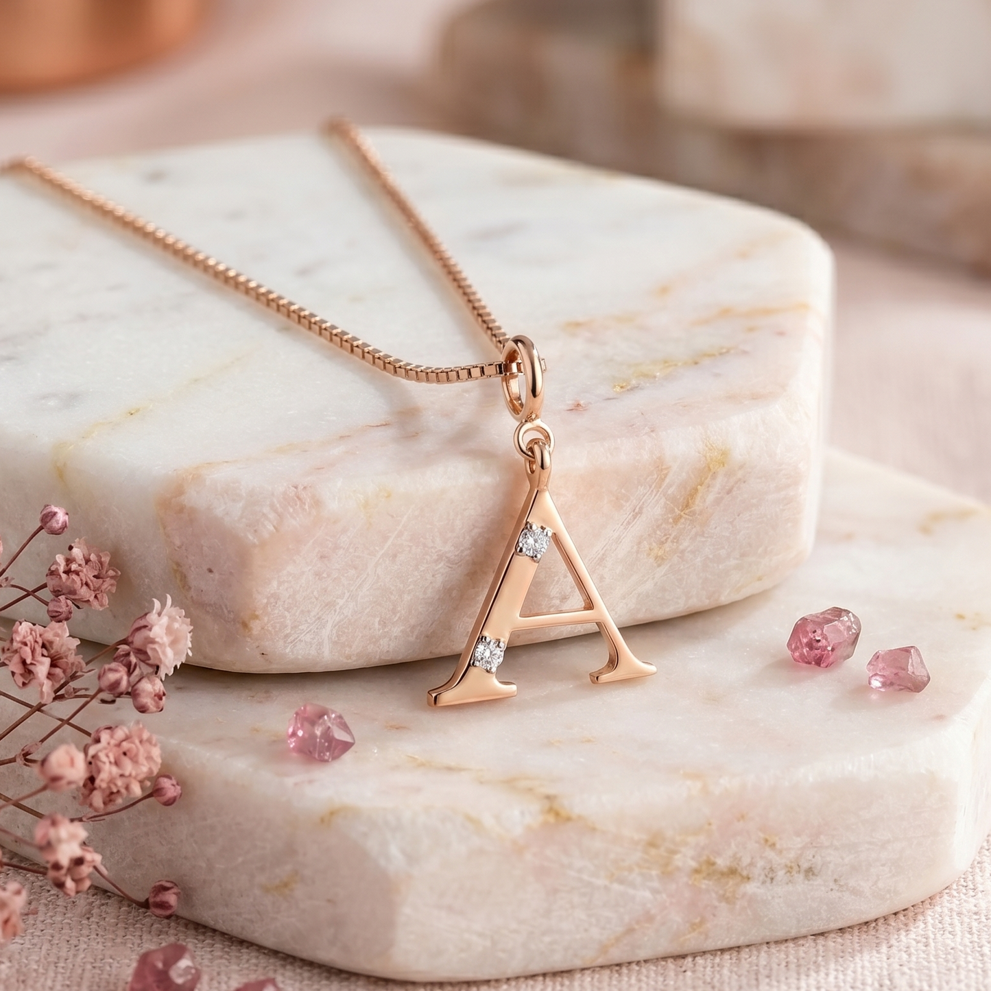 Gold Initial "A" Pendant