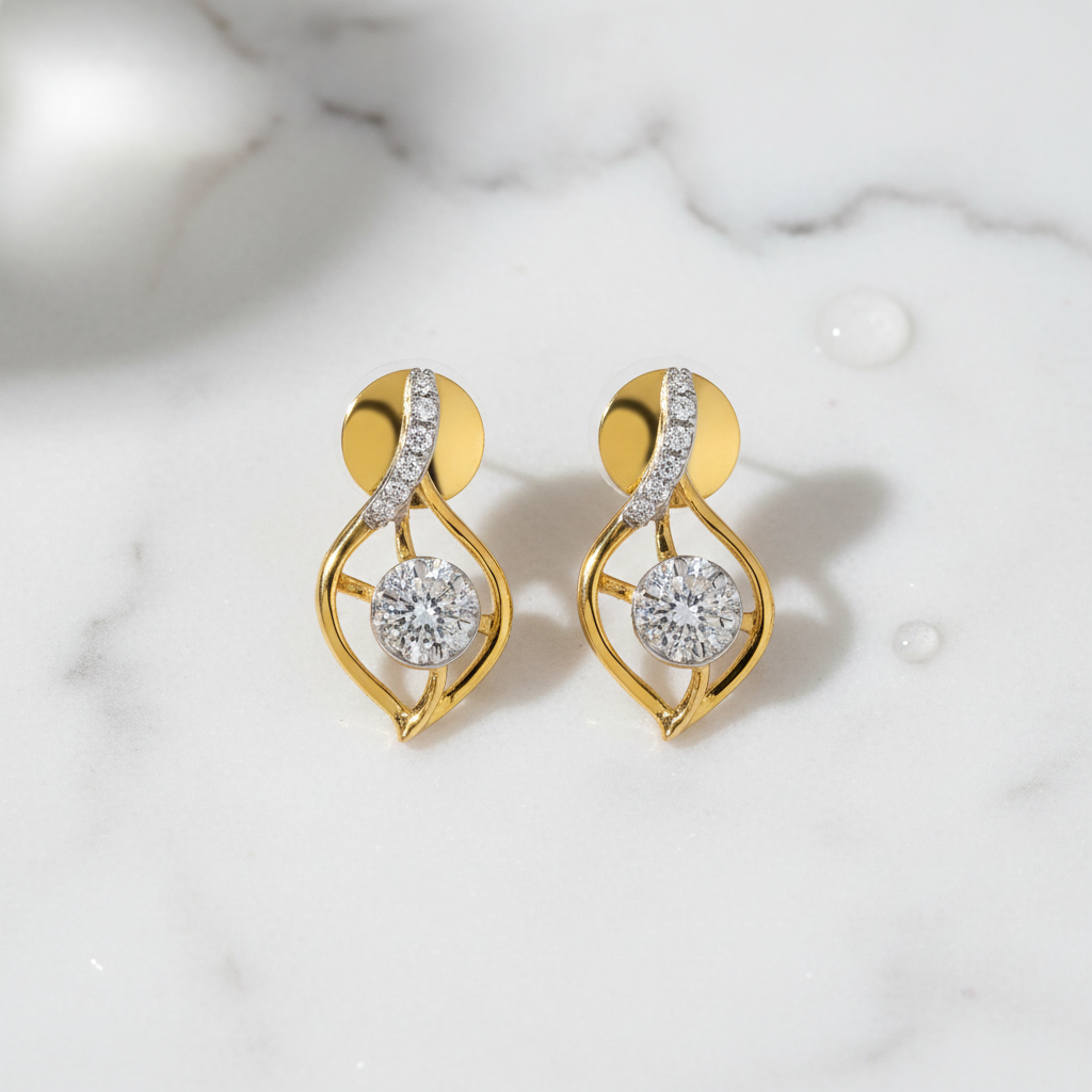 Iris Diamond Earring