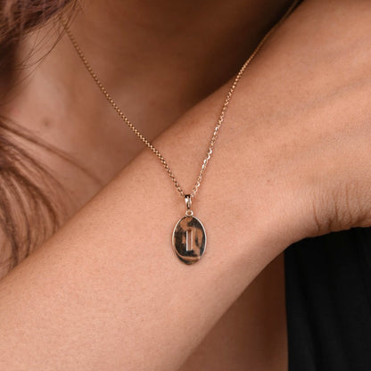 Letter "I" Gold Pendant in 18kt gold; certified BIS jewelry gift for her online now under 15,000!