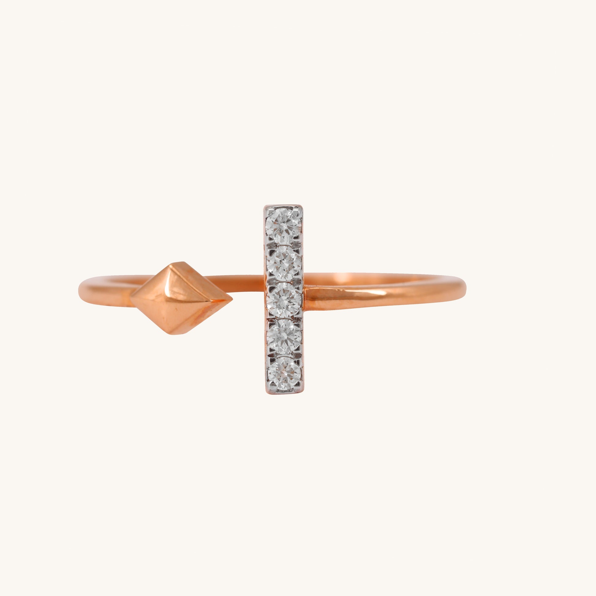 Elevate your everyday style with our 18kt gold Linear Diamond ring. Designed for versatility, this minimalist yet elegant ring seamlessly transitions from work to weekend, adding a touch of sophistication to any ensemble. Priced under Rs. 30,000, it makes a beautiful gifting idea for her. Embrace a casual yet refined look with this everyday wear edit. 