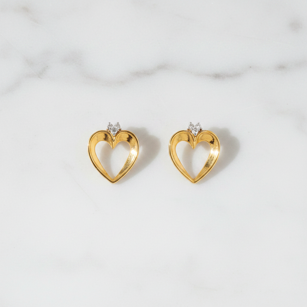 Lining Heart Earring