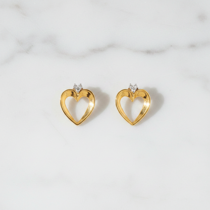 Lining Heart Earring