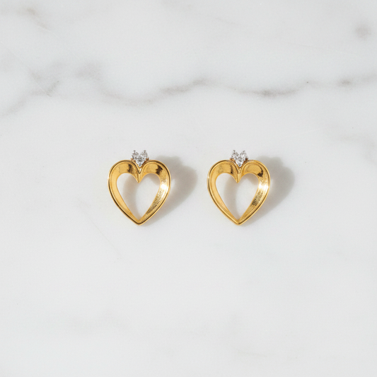 Lining Heart Earring