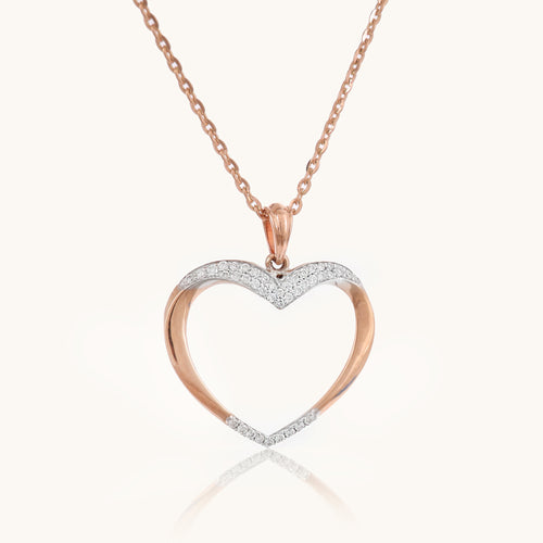 Lovable Diamond Pendant in 18kt gold with IGI-certified VVS diamonds by Caratly Jewelry under Rs. 30k. Perfect for everyday wear or gifting.