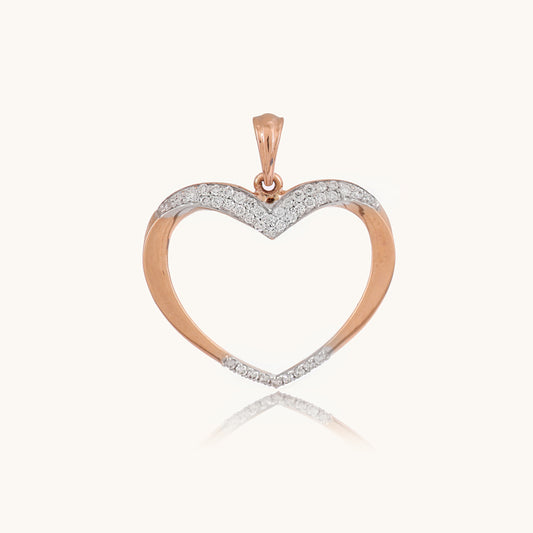 Lovable Diamond Pendant in 18kt gold with IGI-certified VVS diamonds by Caratly Jewelry under Rs. 30k. Perfect for everyday wear or gifting.
