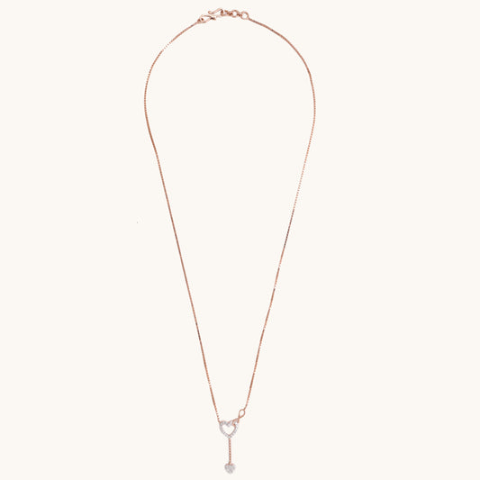 Lovelace Diamond Necklace in 18kt gold with IGI-certified VVS diamonds by Caratly Jewelry – elegant, everyday luxury under Rs. 70k.