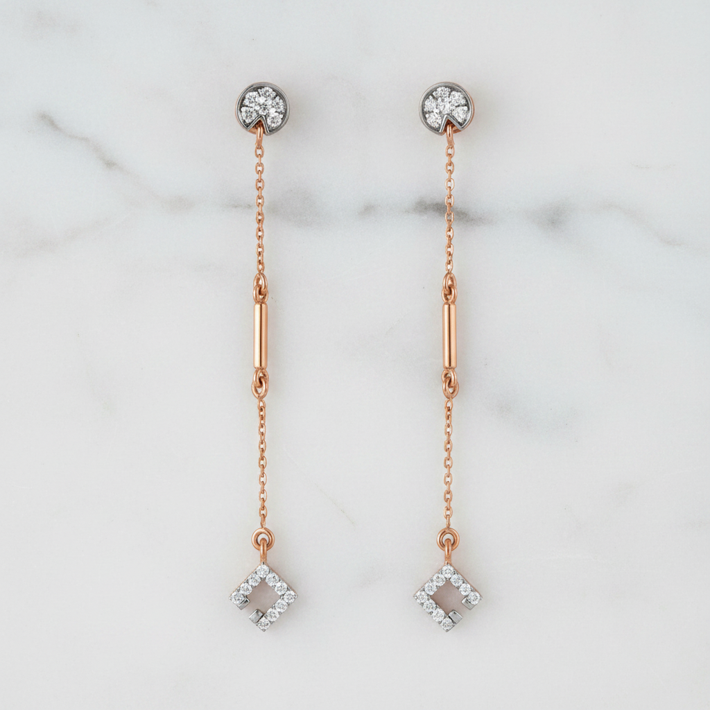 Pacman Diamond Earring