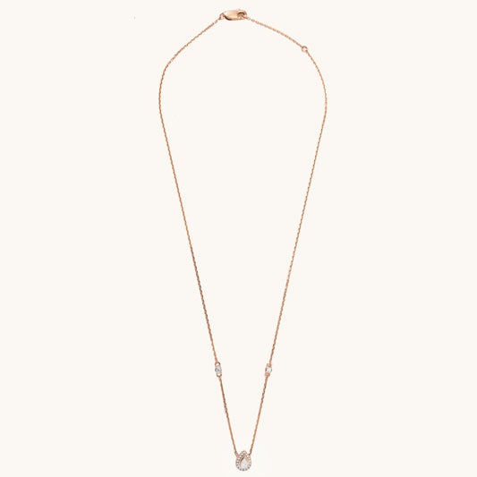 Pear Drop Solitaire Necklace: 18kt gold & natural diamonds, BIS hallmarked minimalist gifts for her under 50,000