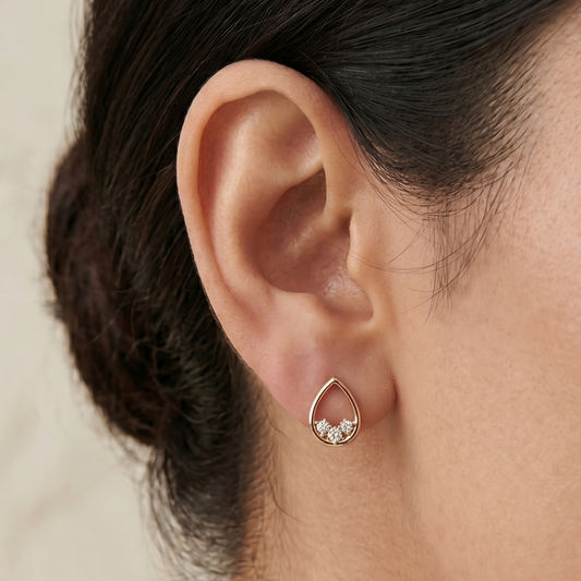 Pear Gold Earrings