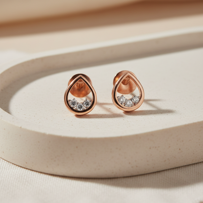 Pear Gold Earrings