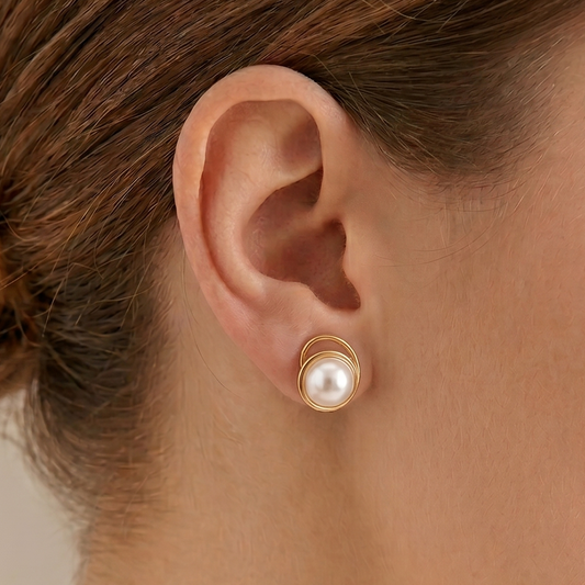 Pearl Loop Earrings