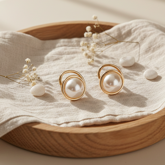 Pearl Loop Earrings