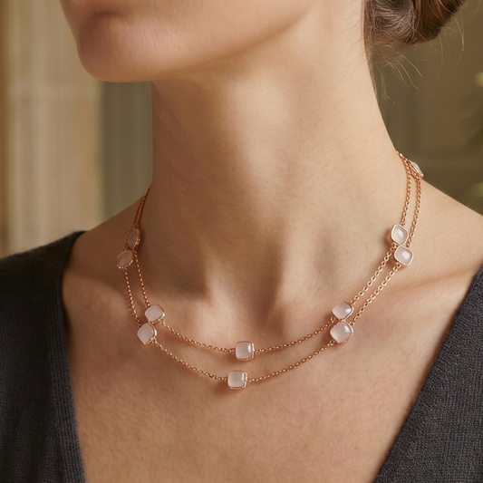 RoséLace Gold Necklace