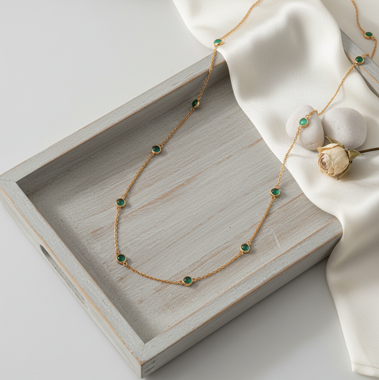 Round Emerald Necklace