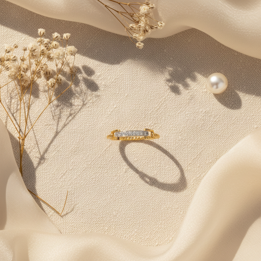Shimmering Line Ring
