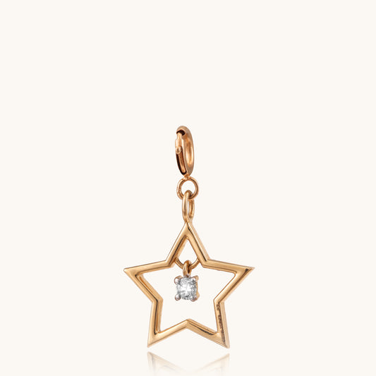 Stella Diamond Pendant in 18kt gold & natural diamonds; certified BIS top minimalist jewelry gift under 15,000