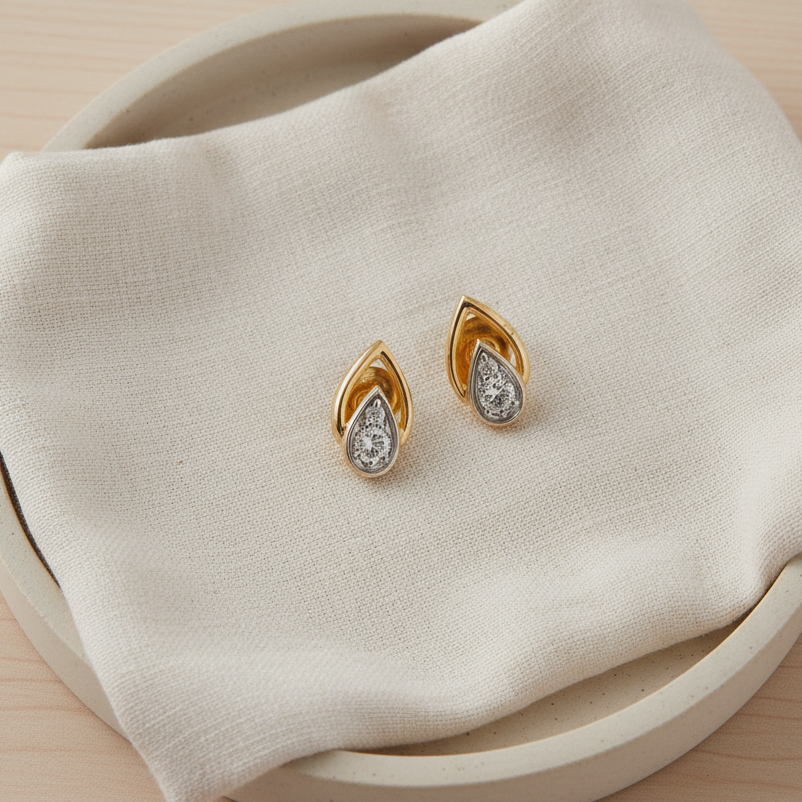 Teardrop Diamond Earrings