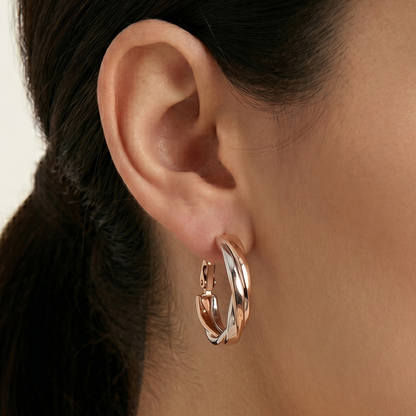 Twisted Gold Earrings
