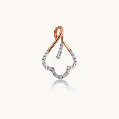 Whirl Diamond Pendant in 18kt gold with IGI-certified VVS diamonds, a perfect blend of elegance and affordability by Caratly Jewelry under Rs. 25,000.