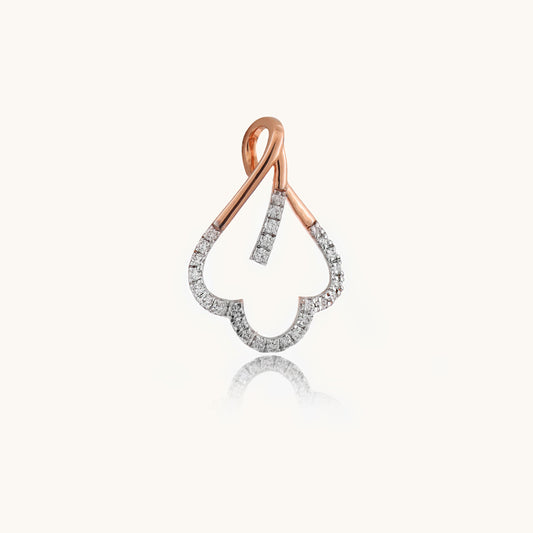 Whirl Diamond Pendant in 18kt gold with IGI-certified VVS diamonds, a perfect blend of elegance and affordability by Caratly Jewelry under Rs. 25,000.