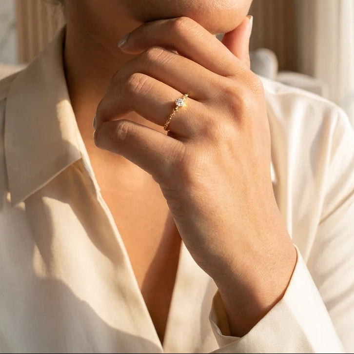 Chain Diamond Ring