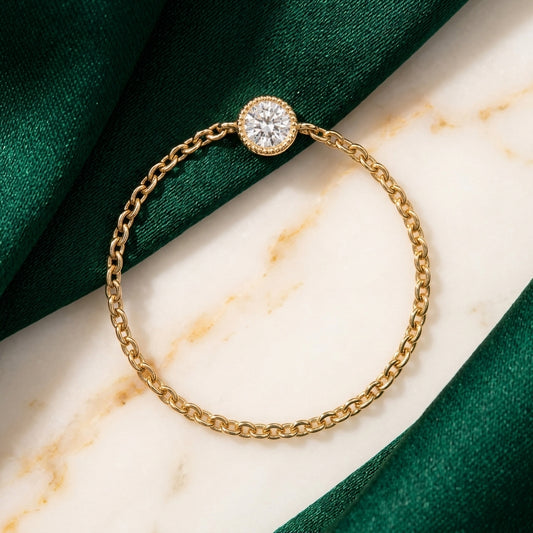 Chain Diamond Ring