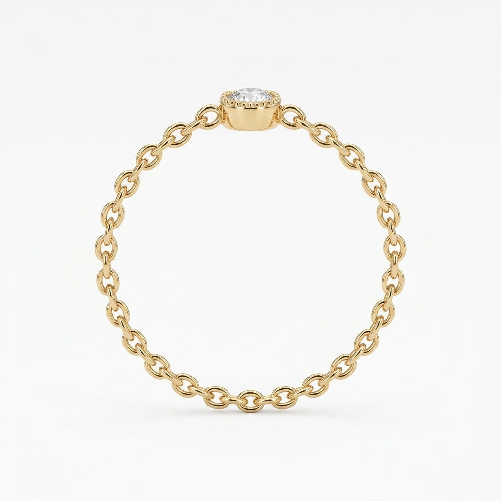 Chain Diamond Ring
