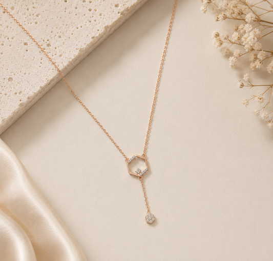 Geometric Diamond Necklace