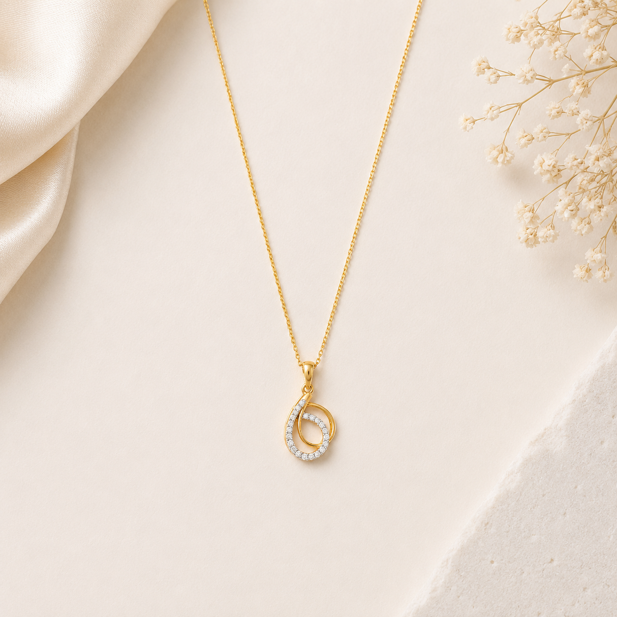Interloop Diamond Pendant