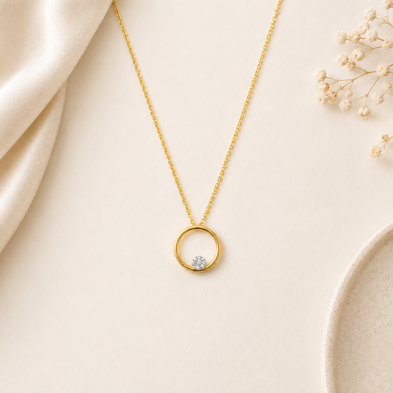 Circle Diamond Pendant