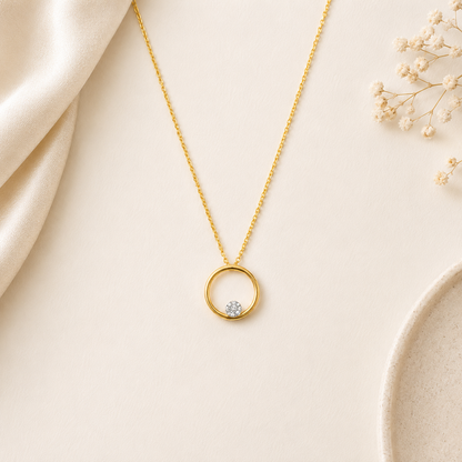 Circle Diamond Pendant