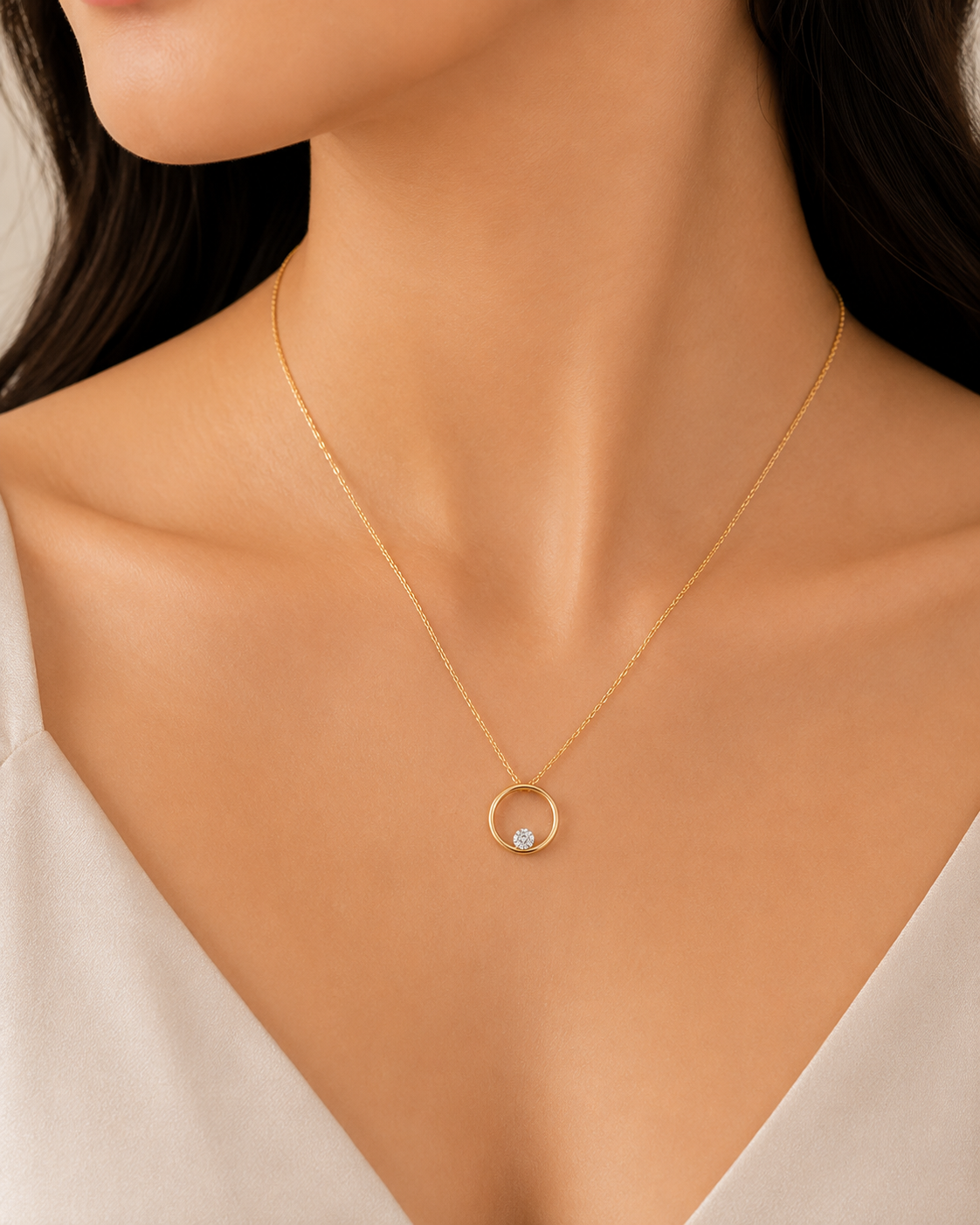 Circle Diamond Pendant