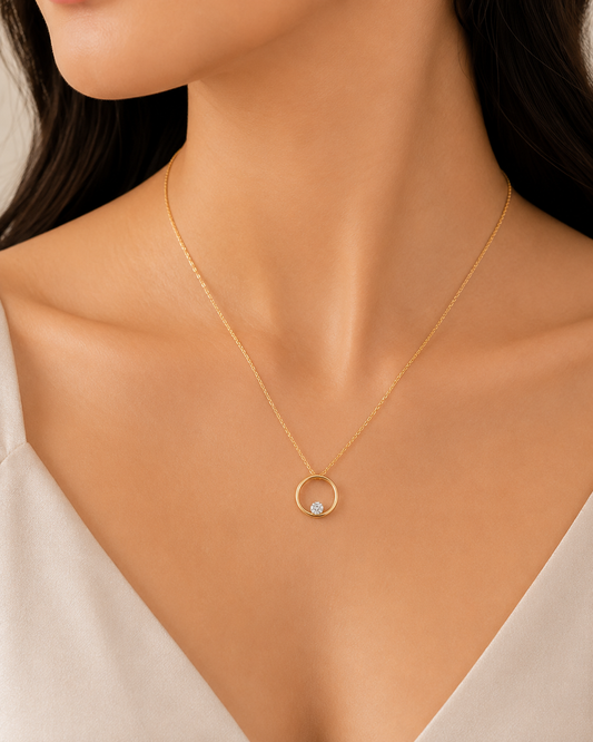 Circle Diamond Pendant