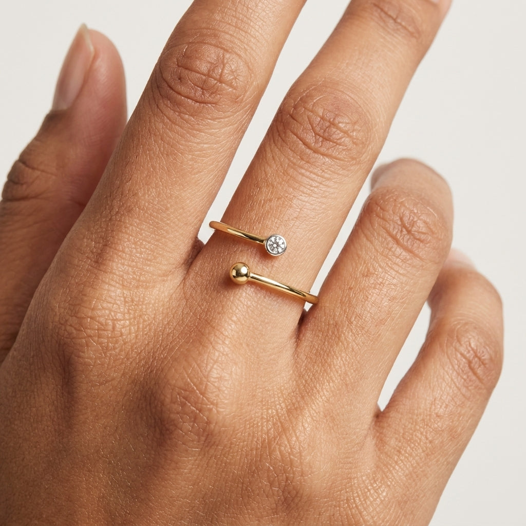 Crossover Diamond Ring