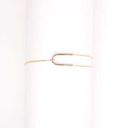 18 kt gold U Double Look Bracelet, The chic and versatile style makes it suitable for any occasion  from office wear to casual outings. Gifts for her to make her smile under the budget of Rs. 30,000.