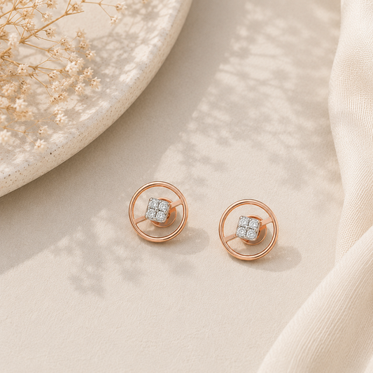 Diamond Circle Earring