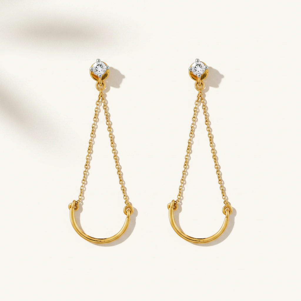 Diamond Long Earring