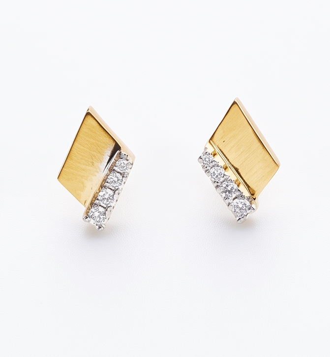 Diamond Square Earring