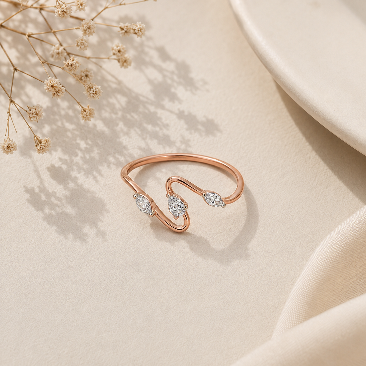 Diamond Trine Ring