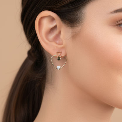 Double Heart Earring