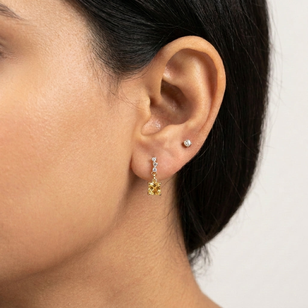 Drop Diamond Earring