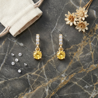 Drop Diamond Earring