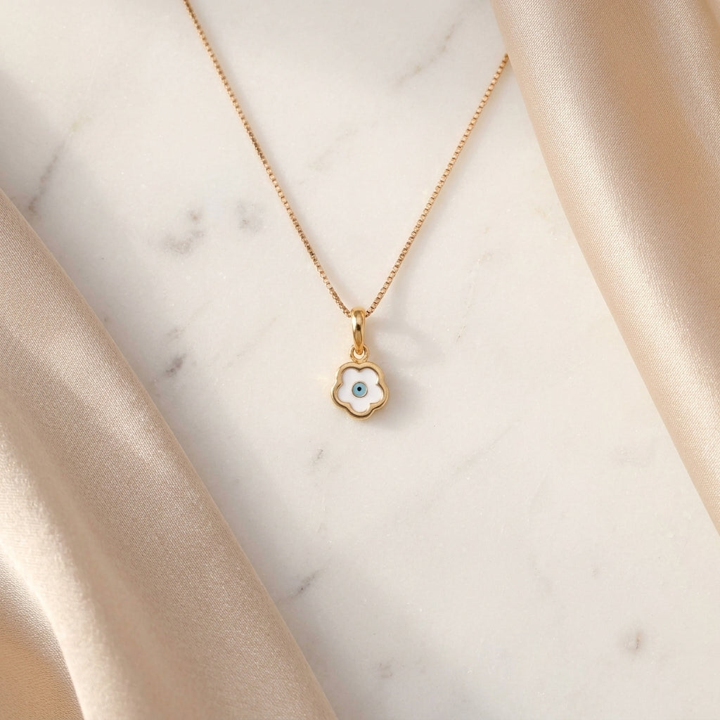 Evil Eye Flower Pendant